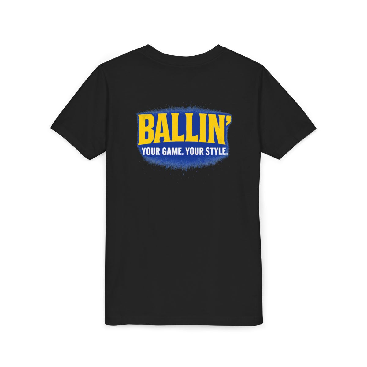Short Sleeve Black Football Tee Shirt