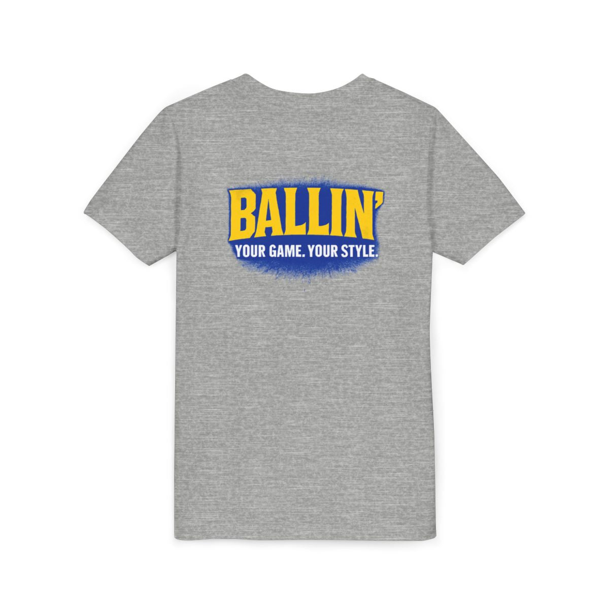 Short Sleeve Grey Football Tee Shirt