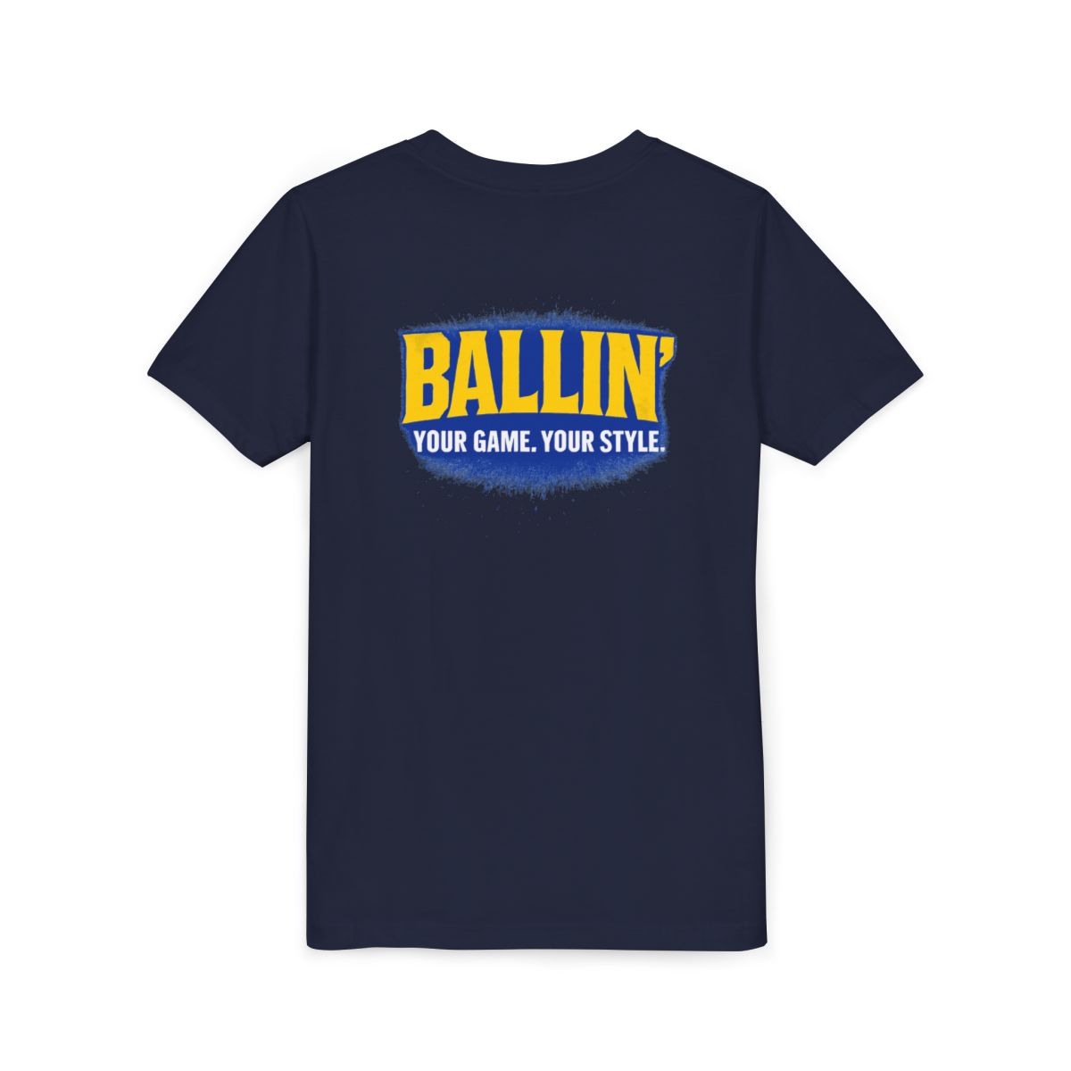 Short Sleeve Navy Football Tee Shirt