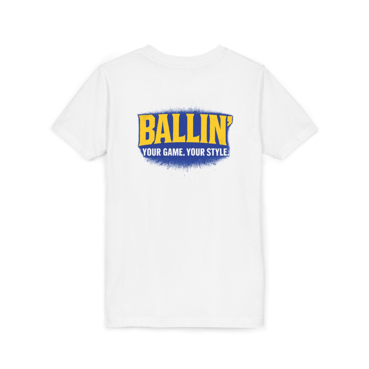 Short Sleeve White Football Tee Shirt