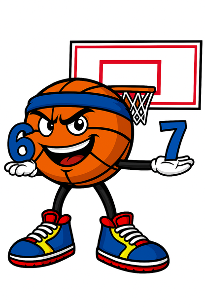 Short Sleeve Gray Basketball "67" Tee Shirt