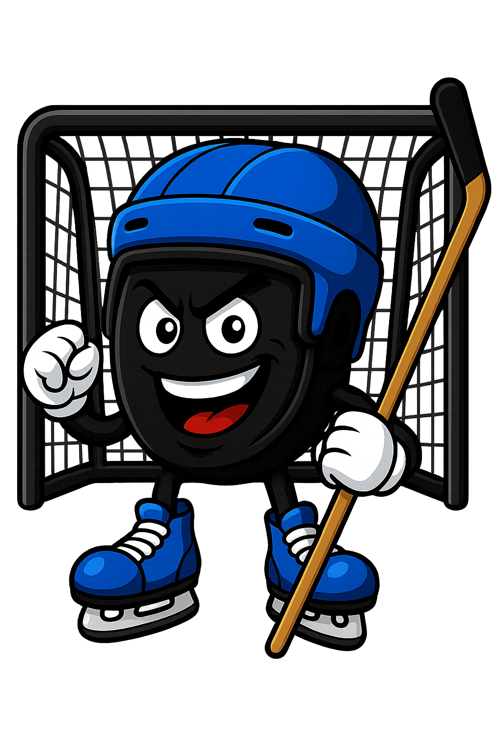 Short Sleeve Hockey Cobalt Blue Tee Shirt