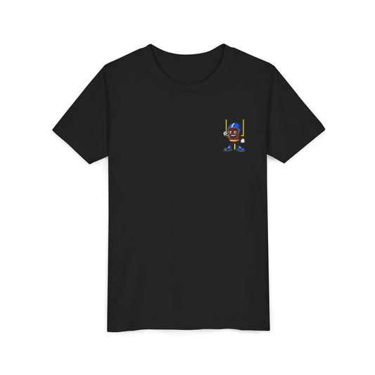 Short Sleeve Black Football Tee Shirt