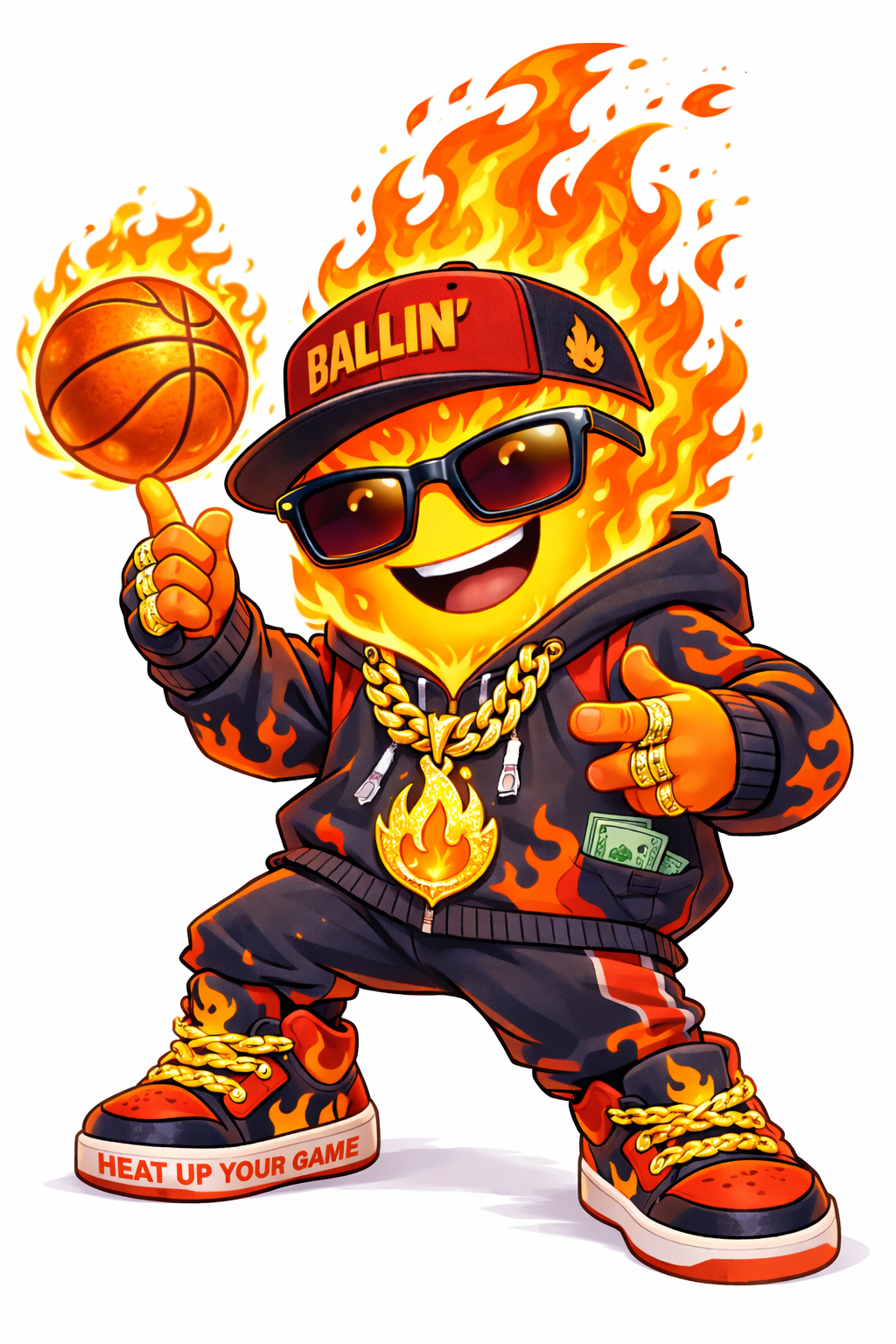 White Fireball Tee Shirt