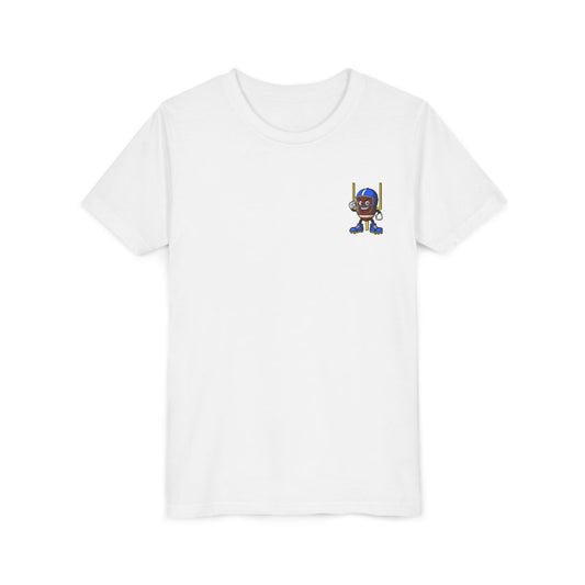Short Sleeve White Football Tee Shirt
