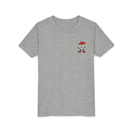 Short Sleeve Grey Baseball Tee Shirt