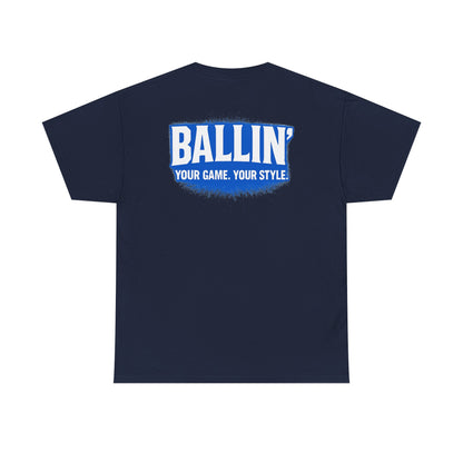 Short Sleeve Navy Basketball Tee Shirt
