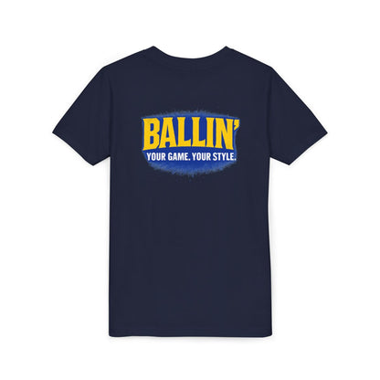 Short Sleeve Navy Football Tee Shirt