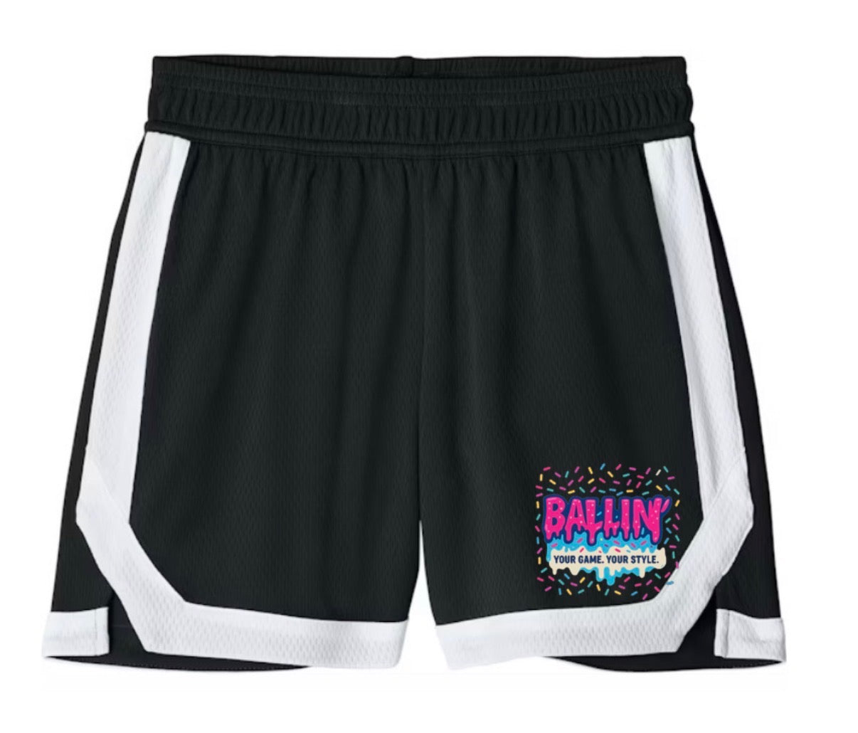 Black Ice Cream Ballin' Shorts