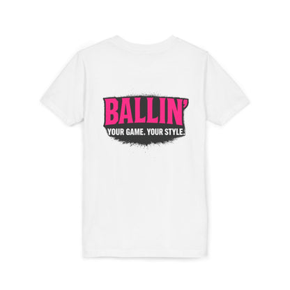 Short Sleeve White Breast Cancer Football Tee Shirt